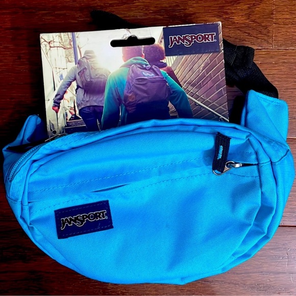 NWT JANSPORT BLUE FANNY PACK - Picture 1 of 2